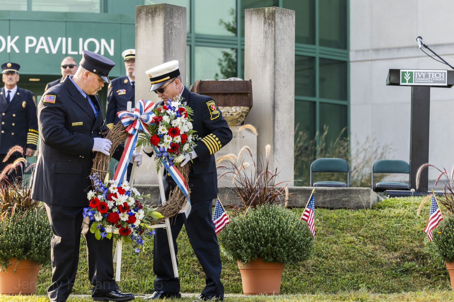 Bloomington firefighters mark 24th anniversary of 9/11 at Ivy Tech